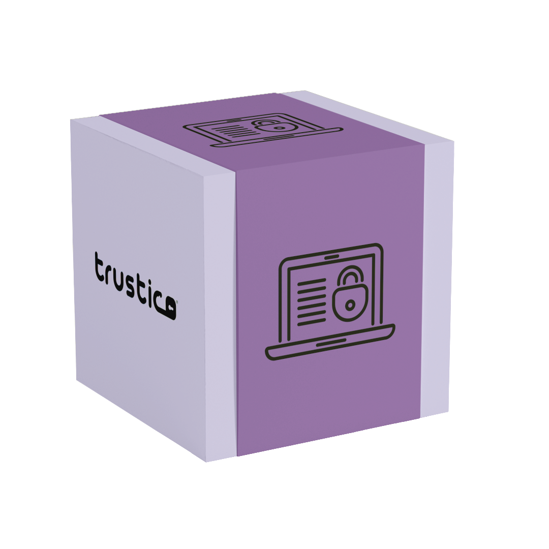A purple and white box features a laptop with a padlock on its screen and the word Trustico® with a padlock symbol for the “i” on one side, highlighting secure Domain Validation provided by the Trustico® CaaS DV Single Site SSL Certificate.